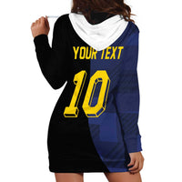 Custom Scottish Football Hoodie Dress Lion and Tartan Patchwork Pattern