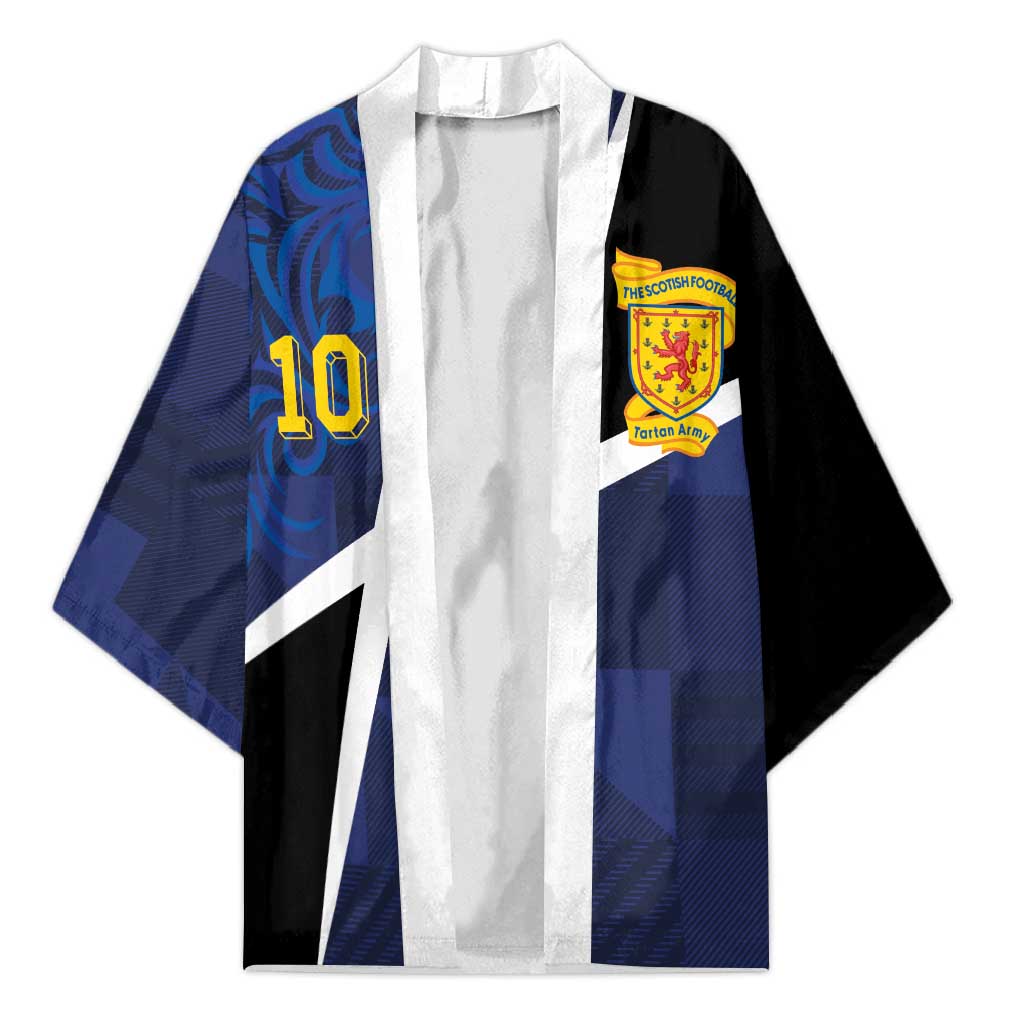 Custom Scottish Football Kimono Lion and Tartan Patchwork Pattern