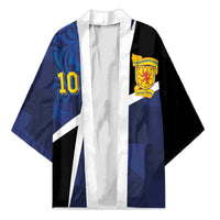 Custom Scottish Football Kimono Lion and Tartan Patchwork Pattern