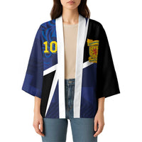 Custom Scottish Football Kimono Lion and Tartan Patchwork Pattern