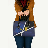 Custom Scottish Football Leather Bag Lion and Tartan Patchwork Pattern