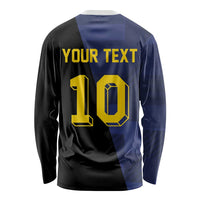 Custom Scottish Football Long Sleeve Shirt Lion and Tartan Patchwork Pattern