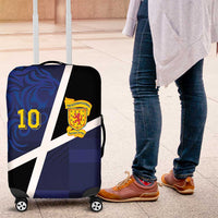 Custom Scottish Football Luggage Cover Lion and Tartan Patchwork Pattern