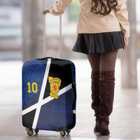 Custom Scottish Football Luggage Cover Lion and Tartan Patchwork Pattern