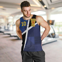Custom Scottish Football Men Tank Top Lion and Tartan Patchwork Pattern