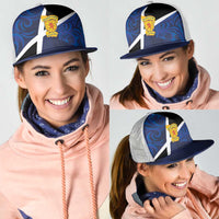 Scottish Football Mesh Trucker Cap Lion and Tartan Patchwork Pattern