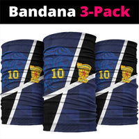 Custom Scottish Football Neck Gaiter Lion and Tartan Patchwork Pattern