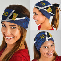 Custom Scottish Football Neck Gaiter Lion and Tartan Patchwork Pattern