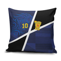 Custom Scottish Football Pillow Cover Lion and Tartan Patchwork Pattern