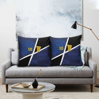 Custom Scottish Football Pillow Cover Lion and Tartan Patchwork Pattern