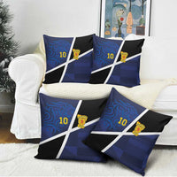 Custom Scottish Football Pillow Cover Lion and Tartan Patchwork Pattern