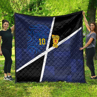 Custom Scottish Football Quilt Lion and Tartan Patchwork Pattern