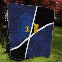 Custom Scottish Football Quilt Lion and Tartan Patchwork Pattern