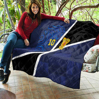 Custom Scottish Football Quilt Lion and Tartan Patchwork Pattern