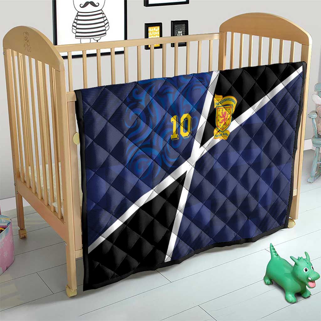Custom Scottish Football Quilt Lion and Tartan Patchwork Pattern