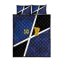 Custom Scottish Football Quilt Bed Set Lion and Tartan Patchwork Pattern