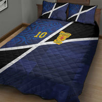 Custom Scottish Football Quilt Bed Set Lion and Tartan Patchwork Pattern
