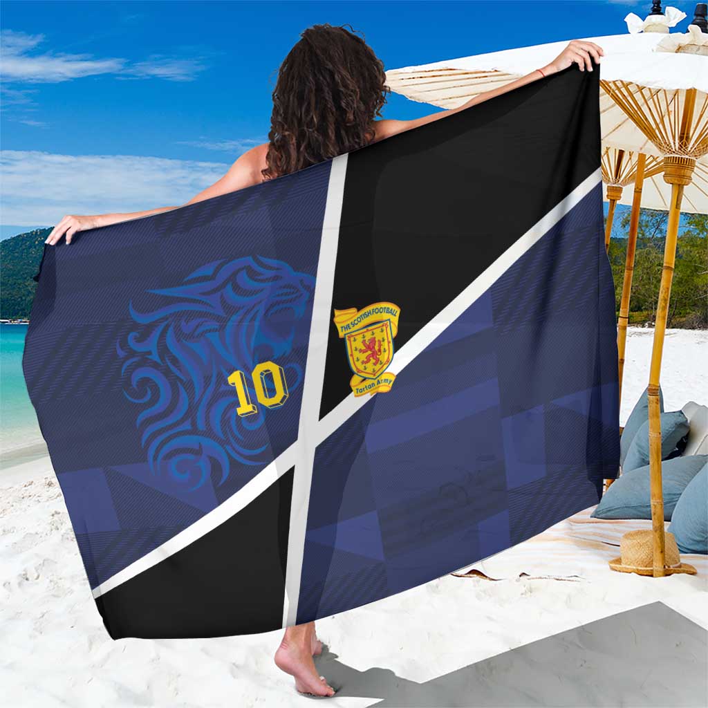 Custom Scottish Football Sarong Lion and Tartan Patchwork Pattern
