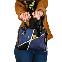 Custom Scottish Football Shoulder Handbag Lion and Tartan Patchwork Pattern