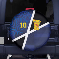 Custom Scottish Football Spare Tire Cover Lion and Tartan Patchwork Pattern