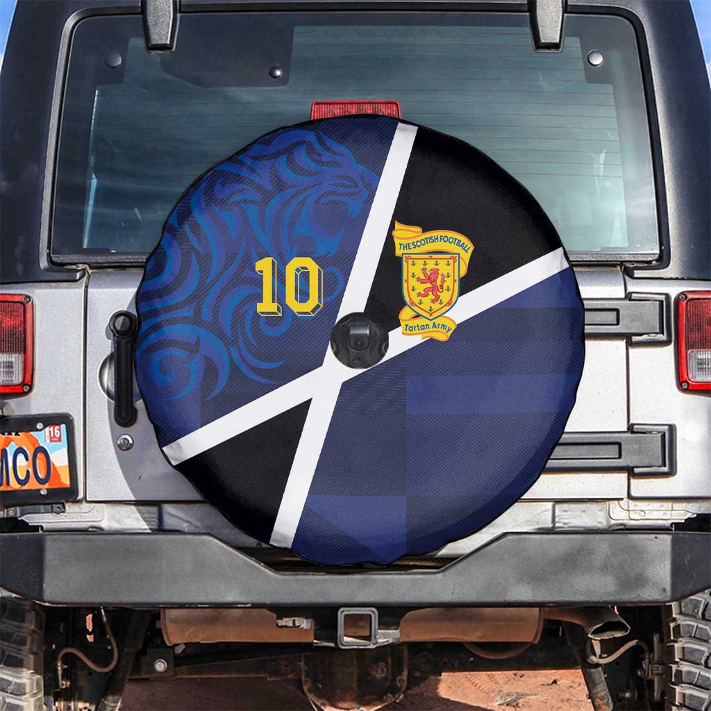 Custom Scottish Football Spare Tire Cover Lion and Tartan Patchwork Pattern