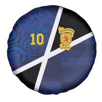 Custom Scottish Football Spare Tire Cover Lion and Tartan Patchwork Pattern