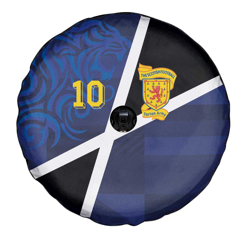 Custom Scottish Football Spare Tire Cover Lion and Tartan Patchwork Pattern