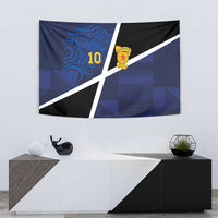 Custom Scottish Football Tapestry Lion and Tartan Patchwork Pattern