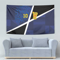 Custom Scottish Football Tapestry Lion and Tartan Patchwork Pattern