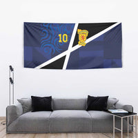 Custom Scottish Football Tapestry Lion and Tartan Patchwork Pattern
