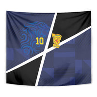 Custom Scottish Football Tapestry Lion and Tartan Patchwork Pattern
