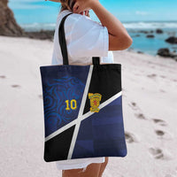 Custom Scottish Football Tote Bag Lion and Tartan Patchwork Pattern