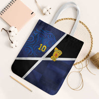 Custom Scottish Football Tote Bag Lion and Tartan Patchwork Pattern