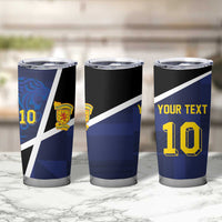 Custom Scottish Football Tumbler Cup Lion and Tartan Patchwork Pattern