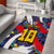 Custom Japan Football Area Rug Seigaiha and Brush Style