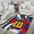 Custom Japan Football Area Rug Seigaiha and Brush Style