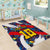 Custom Japan Football Area Rug Seigaiha and Brush Style