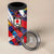 Custom Japan Football 4 in 1 Can Cooler Tumbler Seigaiha and Brush Style