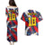 Custom Japan Football Couples Matching Puletasi and Hawaiian Shirt Seigaiha and Brush Style