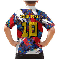 Custom Japan Football Family Matching Mermaid Dress and Hawaiian Shirt Seigaiha and Brush Style