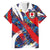 Custom Japan Football Family Matching Off Shoulder Maxi Dress and Hawaiian Shirt Seigaiha and Brush Style