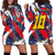 Custom Japan Football Hoodie Dress Seigaiha and Brush Style