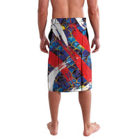 Custom Japan Football Lavalava Seigaiha and Brush Style