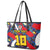 Custom Japan Football Leather Tote Bag Seigaiha and Brush Style