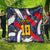 Custom Japan Football Quilt Seigaiha and Brush Style