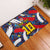 Custom Japan Football Rubber Doormat Seigaiha and Brush Style