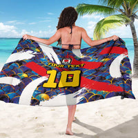 Custom Japan Football Sarong Seigaiha and Brush Style