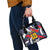 Custom Japan Football Shoulder Handbag Seigaiha and Brush Style