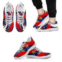 Custom Japan Football Sneakers Seigaiha and Brush Style