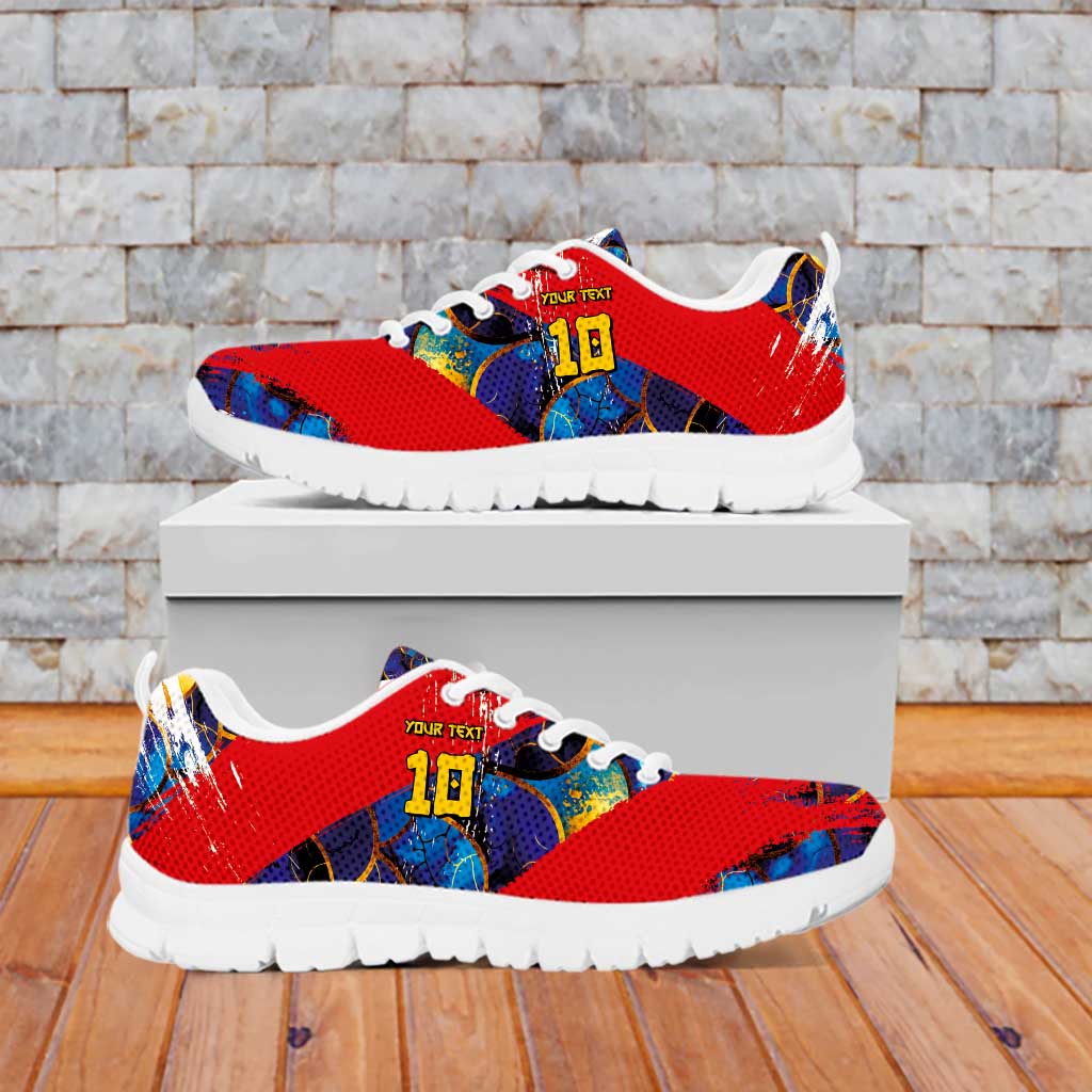 Custom Japan Football Sneakers Seigaiha and Brush Style